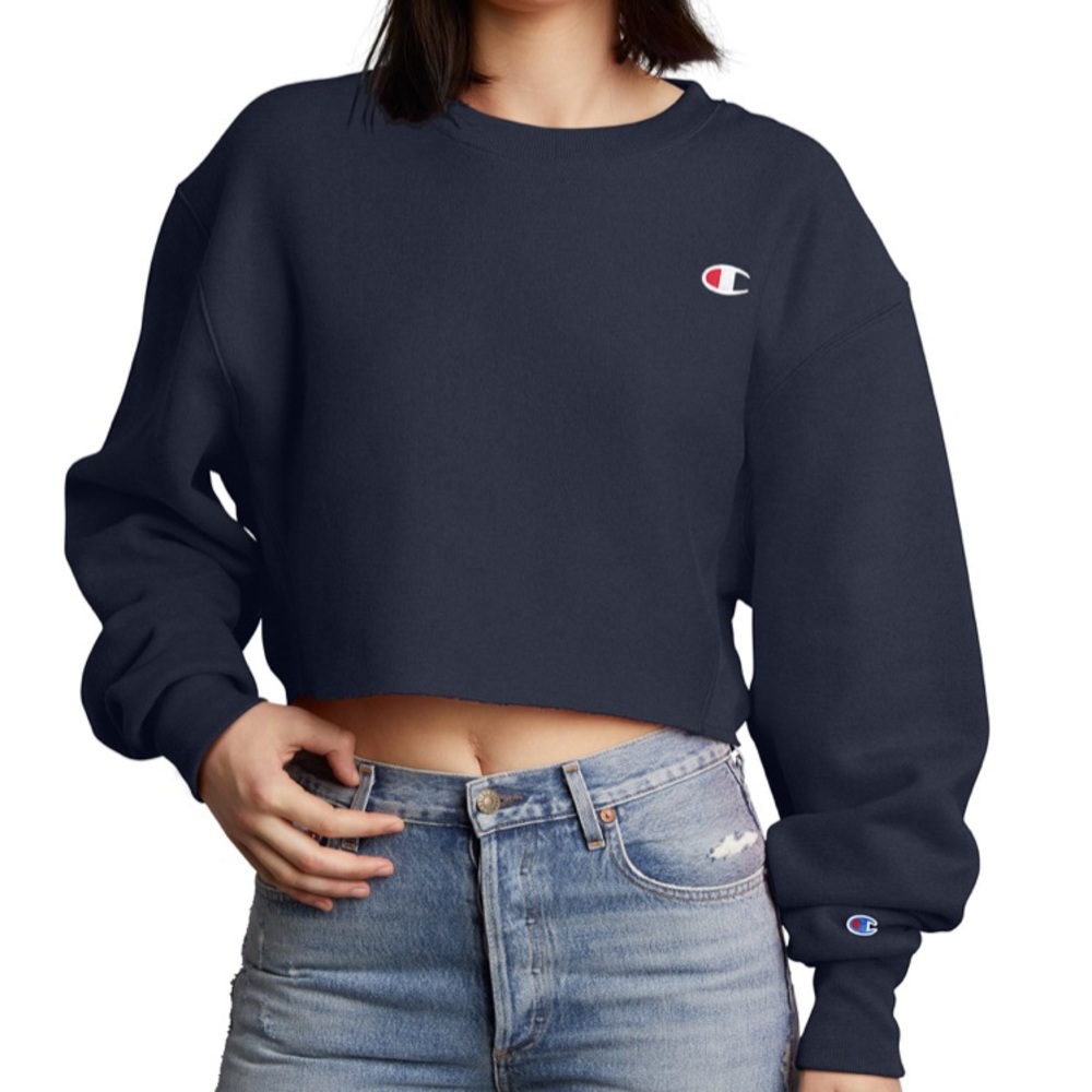 champion cropped cut off crew